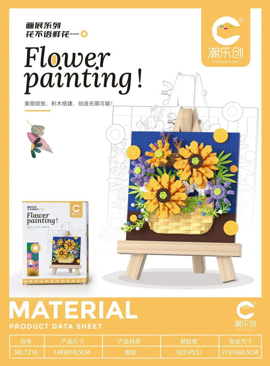 Building block picture frame New Exhibition Frame Bouquet series building children's assembly toys