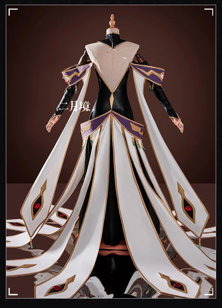 【Coser】Game Code Geass C.C. Cosplay Costume Uniform Halloween Party for Women Men Carnival Props
