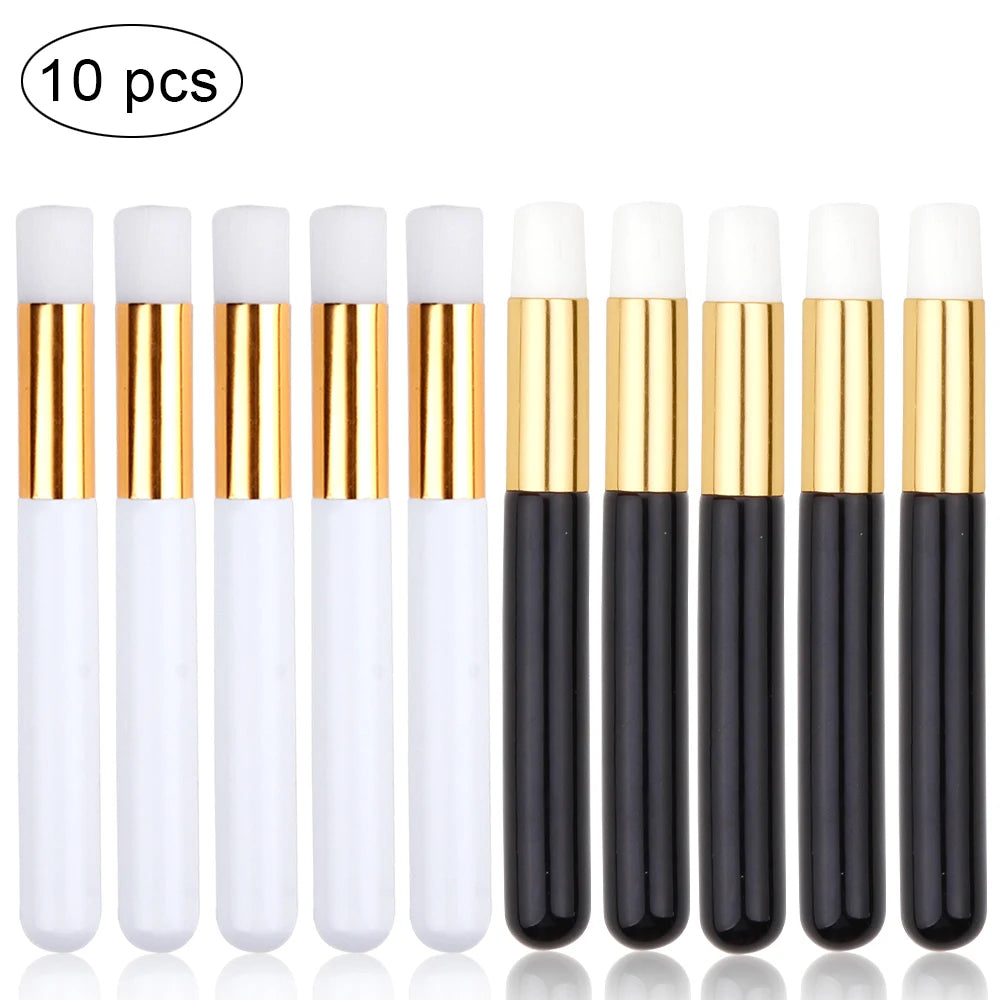 10-piece EtherealBe makeup brush set for eyelash care with soft bristles and stylish handles