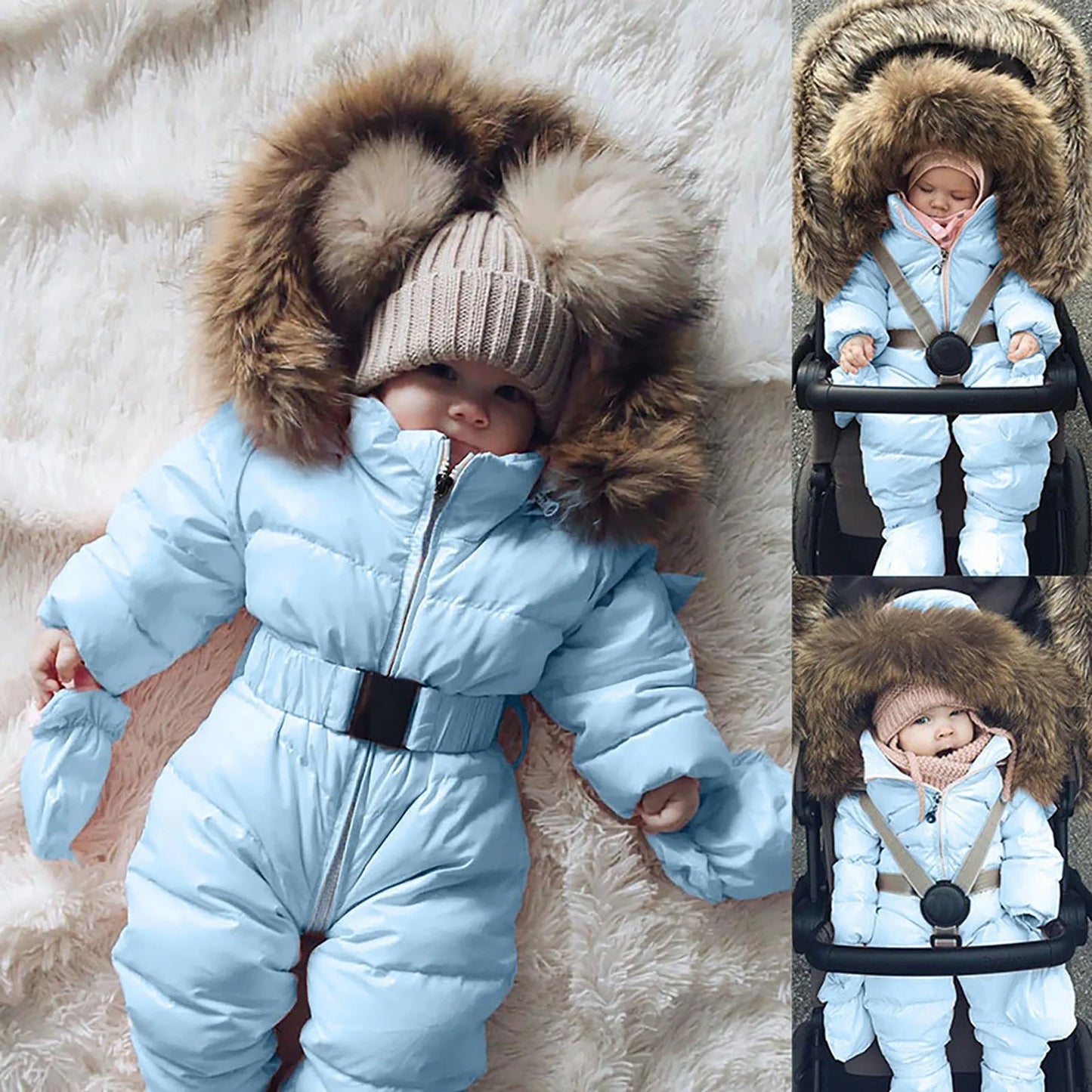 Baby Snowsuit Infant Newborn Clothes Winter Down&Parkas Outwear Jumpsuit For Boys Girls Romper Baby Overalls Christmas Costumes