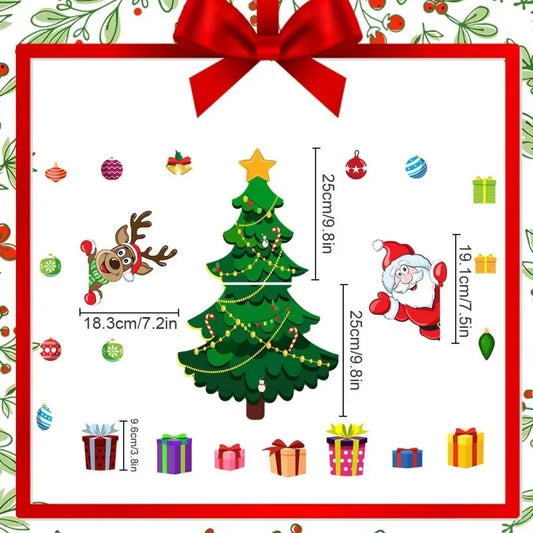 Christmas Themed Magnetic Sticker 3D Christmas Cartoon Magnet Fridge Stickers Soft PVC Magnetic Refrigerator Magnets