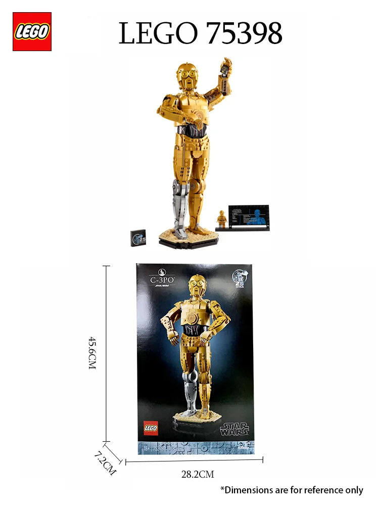 LEGO 75398 Star Wars C-3PO Buildable Droid Figure,Collectible Set,Display Model,Nostalgic Toy Idea for Adults,Fans or Collectors