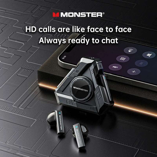 Monster XKT22 TWS Wireless Bluetooth Earphones Gaming Earbuds Sport Headset HD Call Noise Reductio Low Latency with Mic 