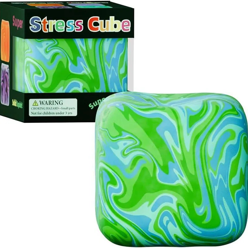 Needoh Nice Cube Swirl Sensory Toy with a Super Solid Squish Unique Swirling Color Blend - Ages 3 and Up Party Supplies