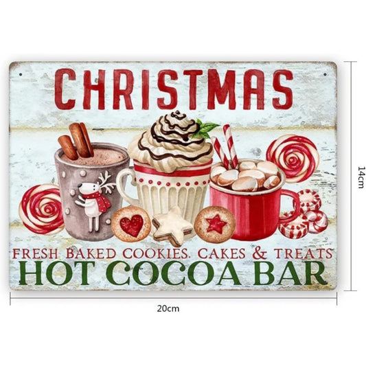 Farmhouse Christmas Decor Hanging Wood Wall Sign Vintage Poster Metal Iron Painting Home Lovers Gift Funny