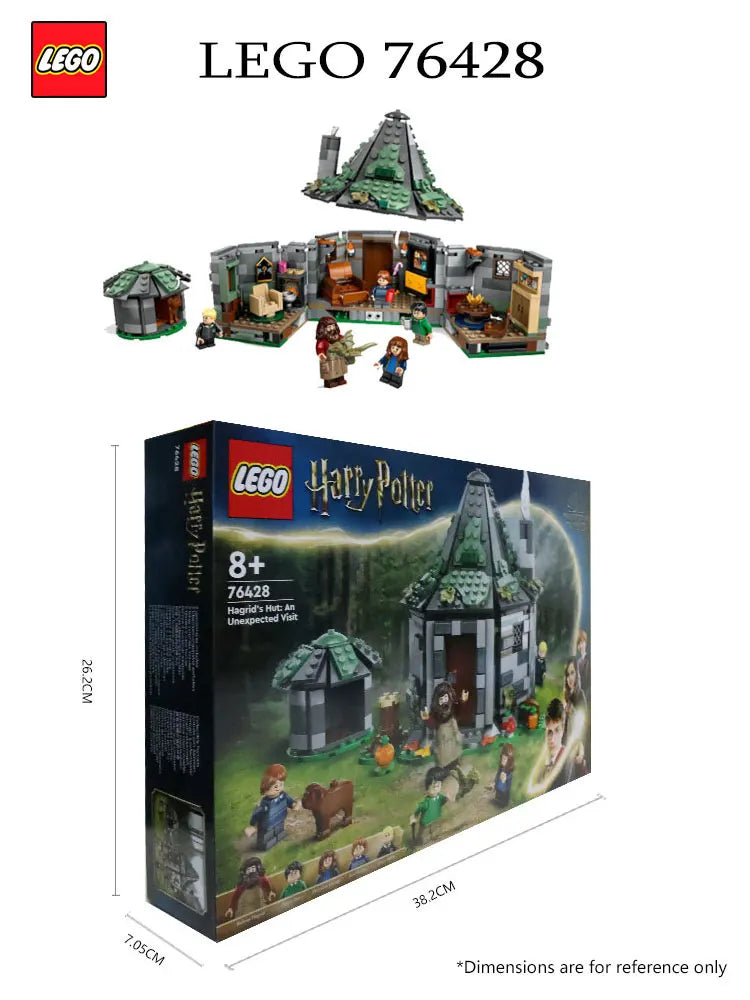 LEGO 76428 Harry Potter Hagrid’s Hut: An Unexpected Visit, Harry Potter Toy with 7 Characters and a Dragon for Magical Role Play