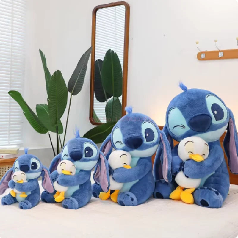 New Disney Stitch Hug Donald Duck Doll Cute Doll Sleeping Home Pillow Ornament Cloth Doll Giving Friends Holiday Gifts