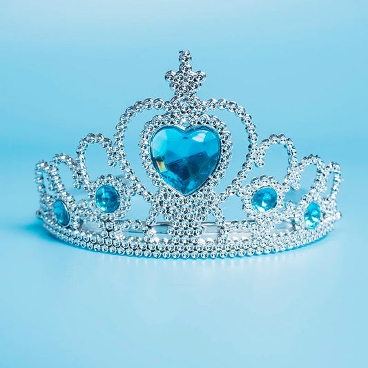 Girls Elsa Kids Princess Accessories Set 2Pcs Crown Crystal Magic Stick for Child Cospaly Performance Costume Birthday Gifts
