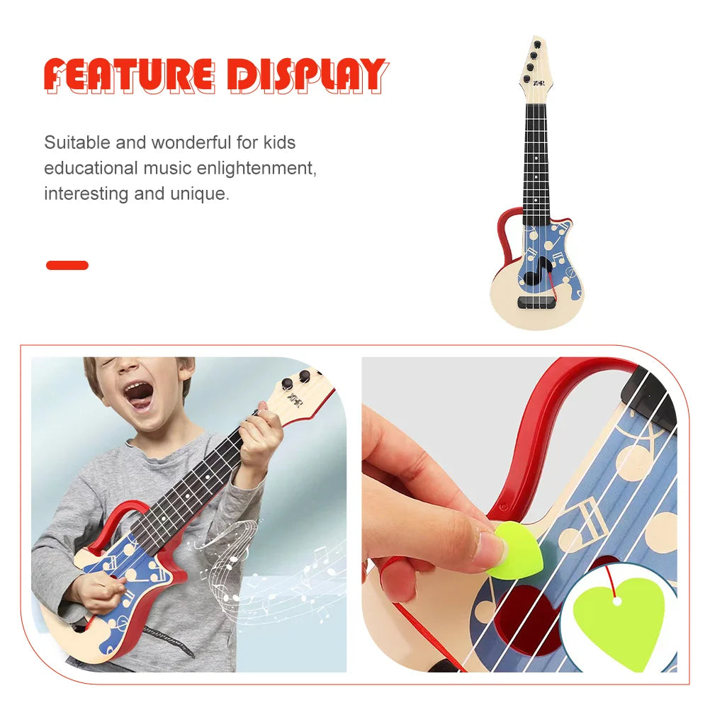 Children's Guitar Simulated Ukulele Beginner for Kid Aldult Chic Kid's Articifical Plastic Funny