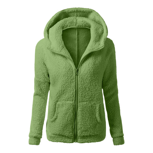 Plush Jacket Women Zip Up Hoodies Lightweight Fleece Lined Fall Winter Coats Comfy Warm Jackets Trendy Rain Jacket Coats