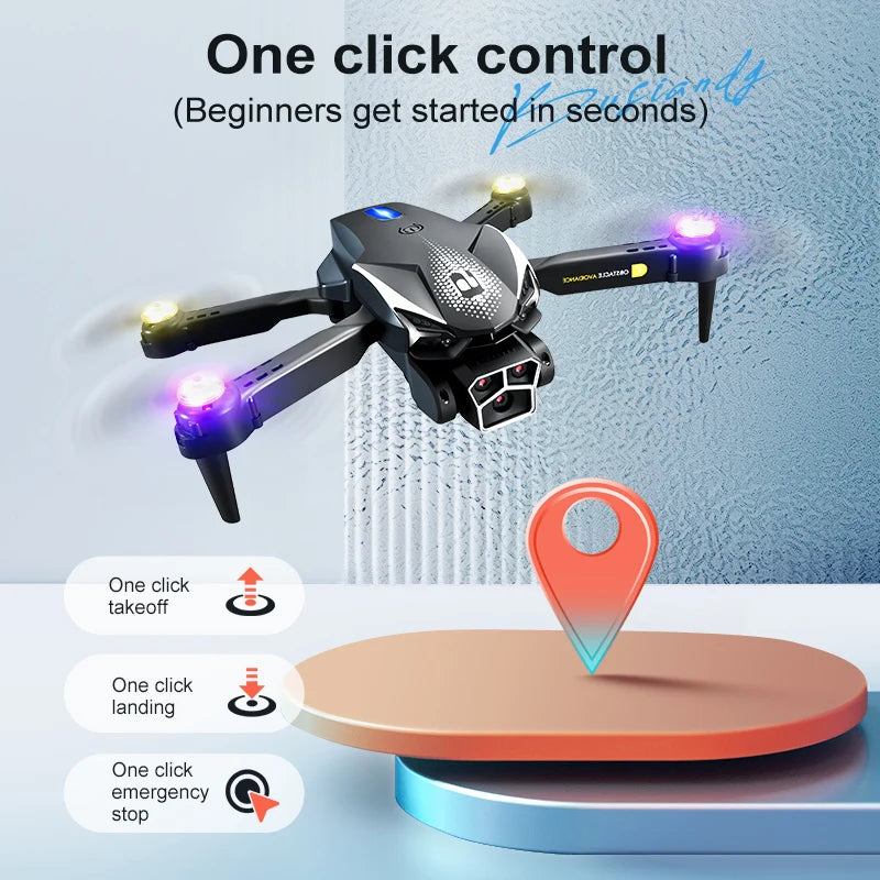 2024 New Cool Lighting LU600 Drone Remote Control Aircraft for Obstacle Avoidance and Optical Flow Aerial Photography Dron Toys