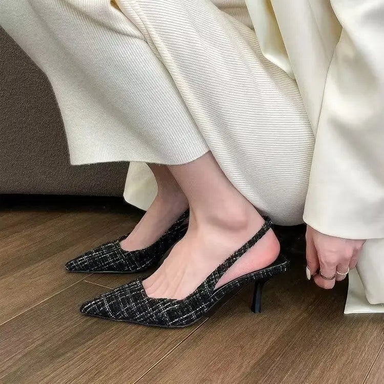 EtherealBe Stylish Black Stilettos for Wide Feet