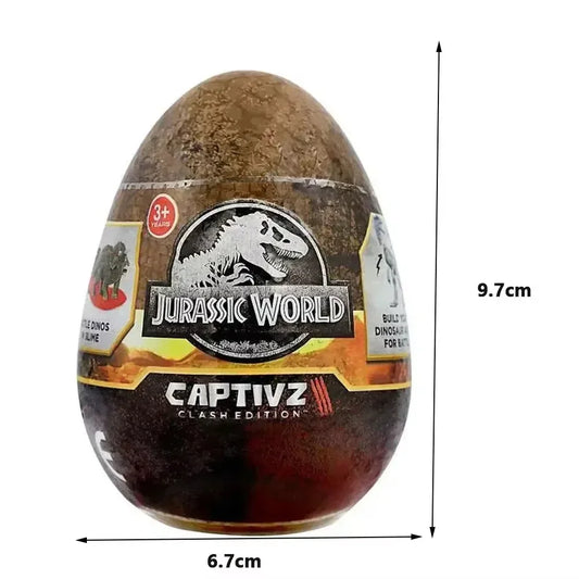 Jurassic World Captive Clash Edition egg toy brown mottled surprise egg packaging with dinosaur logo