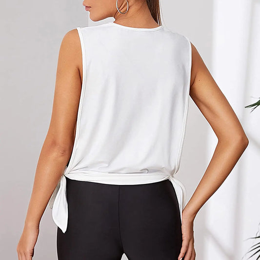 Women Sport Vest Loose Thin See-through Yoga Shirt Running Fitness Sleeveless T-shirt Quick Dry Tank Tops Gym Workout Tee Blouse