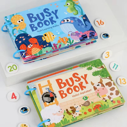 Montessori Baby Busy book My First Quiet Book Paste Early Learning Education Children Toy Matching Puzzles Game For Baby Gift