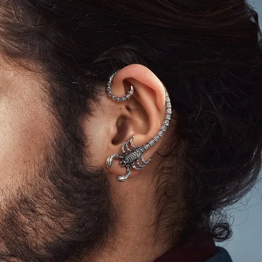 Halloween Personalized Gothic Jewelry Animal Scorpion Ear Clip Women's Vintage Fashion Punk Hip Hop Rock Men's Earrings