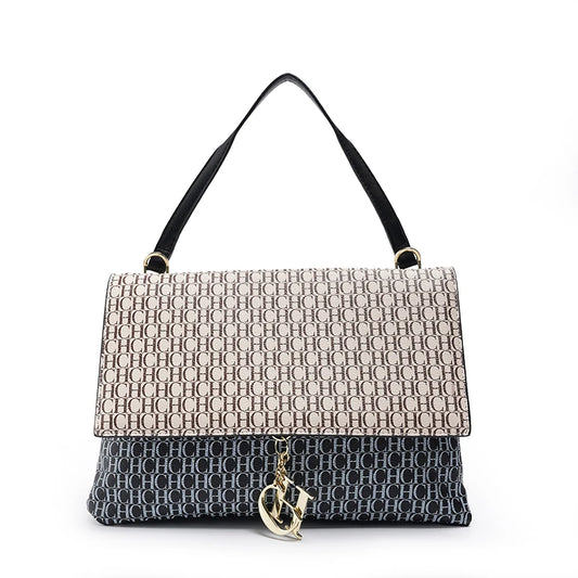 CH Retro Texture Women's Bag Printed Shoulder Bag Casual Fashion Square Small Women's Bag Tote Bag