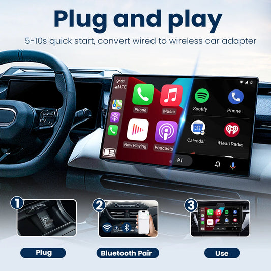 Wireless Android Auto Wireless Carplay Dongle Play and Plug 2in1 Smart Adapter For Chery Renault Honda Buick Jeep Lexus Mazda