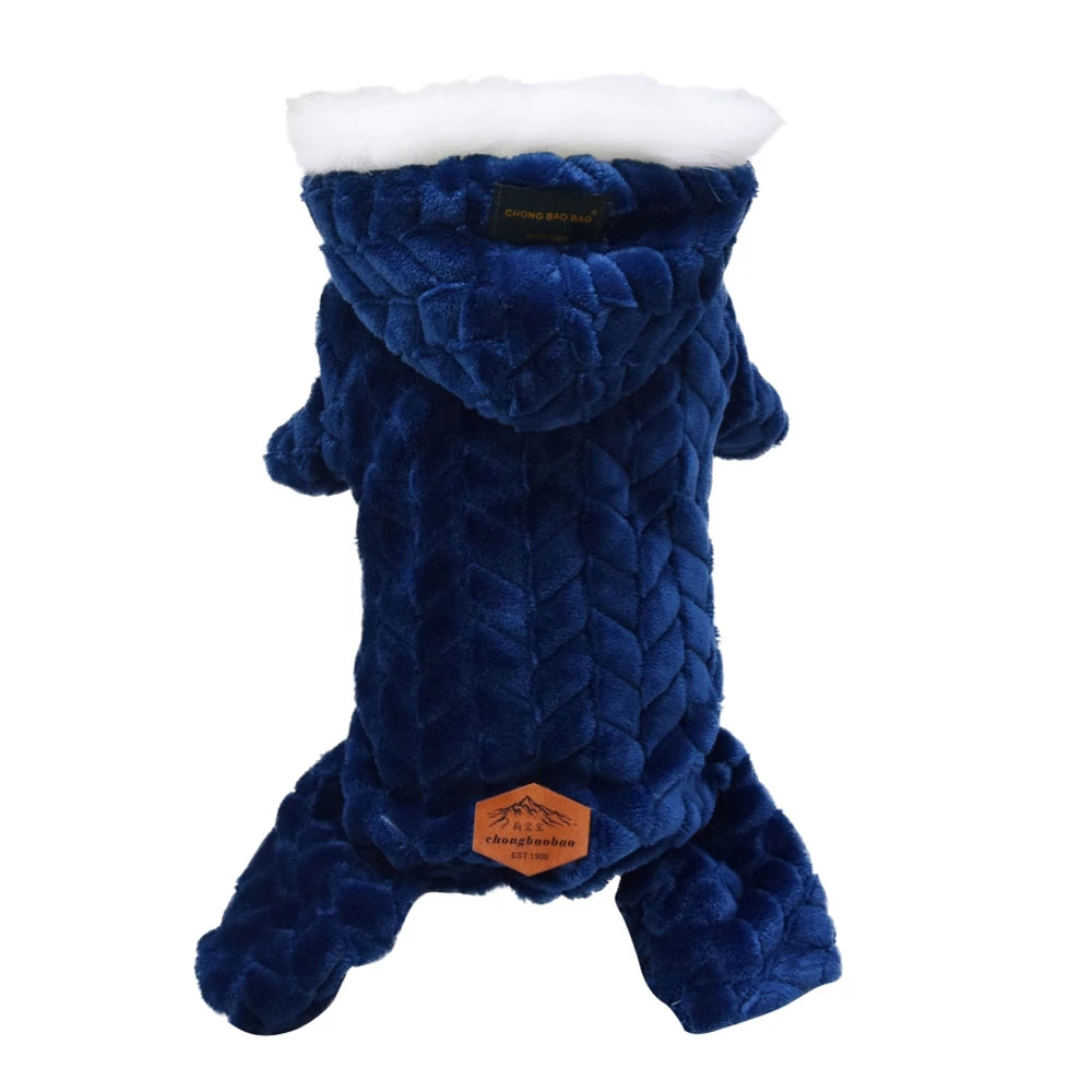 Pet Dog Clothes Winter Warm Fleece Dogs Jumpsuits Pet Clothing for Small Dogs Puppy Cats Hoodies Jacket Chihuahua Yorkshire Coat