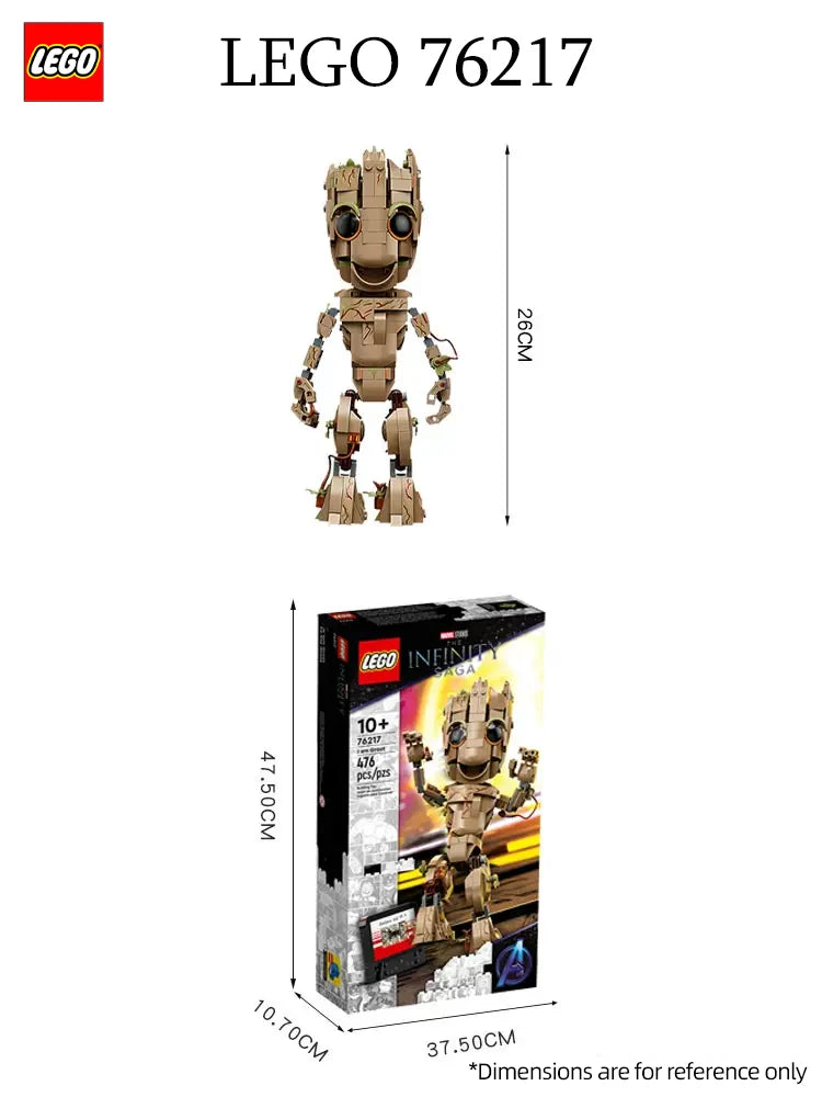 LEGO 76217 Super Heroes Marvel I am Groot Building Kit; Collectible Baby Groot Model for Play and Display; for Kids Aged 10+
