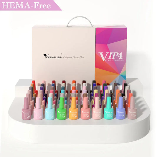 1Set VENALISA VIP Kit Whole Set Nail Gel Polish with Color Display For New Learner Nail Maincure Gel Varnish Branded Suitcase