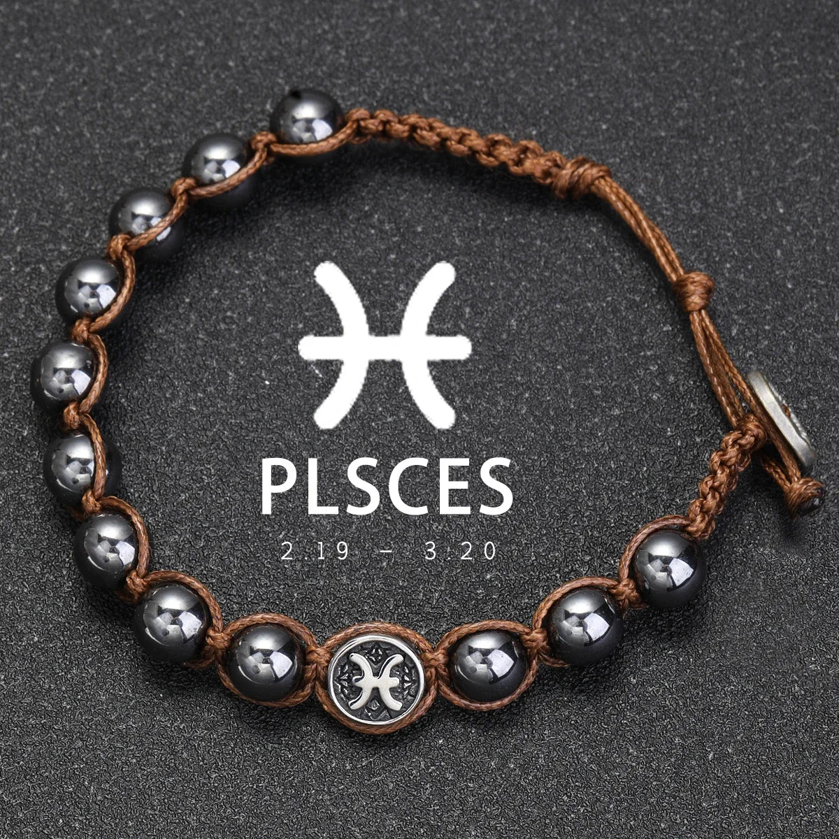 12 Constellation Bracelet Stainless Steel Accessories Handmade Bracelet 8mm Hematite Beads Men's and Women's Bracelet Jewelry