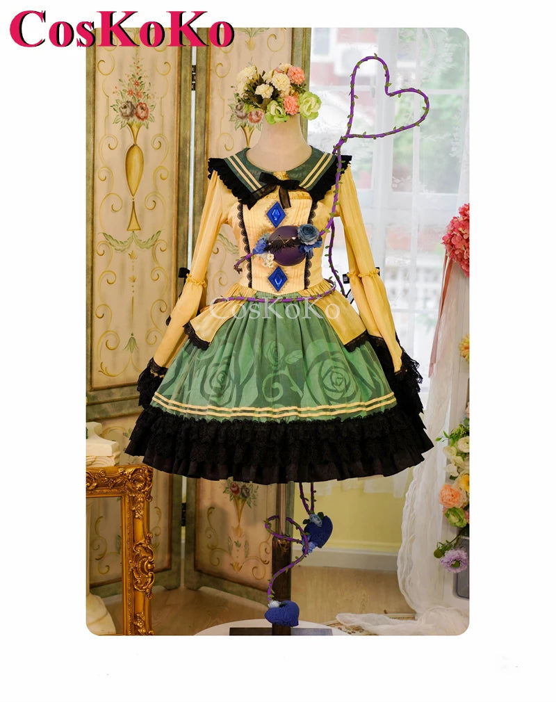 CosKoKo Komeiji Koishi Cosplay Touhou Project Costume Elegant Gorgeous Sweet Formal Dress Halloween Party Role Play Clothing New