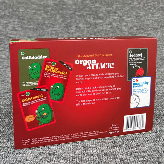 Organ Attack Exploding Kittens Card Game Tabletop Card Game Original Fun Family Games