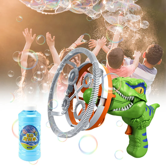 Kids Electric Bubble Machine Giant Dinosaur Bubble Blower Soap Bubble Maker Children Bubble Gun Maker Summer Outdoor Toys Gifts
