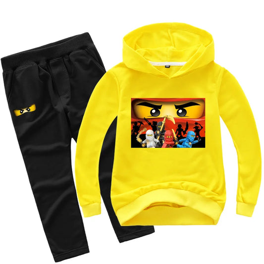2-13 years Spring Autumn Children Clothing Sets Kids Clothes Baby Boys Hoodies Pants 2 Pcs Set Tracksuit Anime Outwear Coat