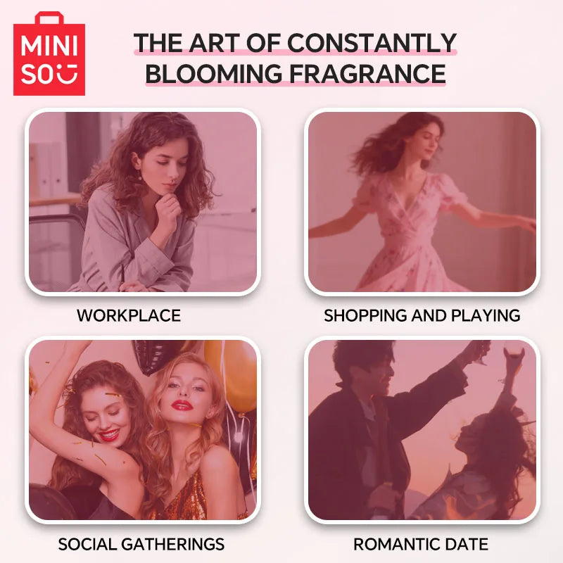 MINISO PINK BEACH Women Perfume Original Luxury Fruity Floral Eau De Parfum Designer Fragrance For Woman Body Spray 50ML