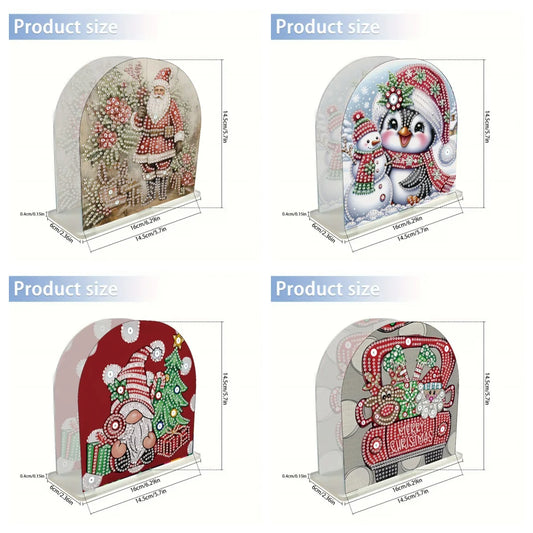 1 piece/set DIY Christmas Diamond Art Tissue holder Acrylic napkin holder Craft Home office table Christmas gift