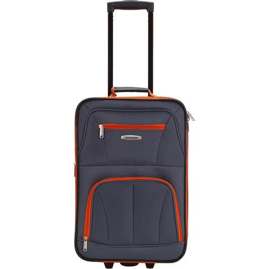 Softside Upright Luggage Set,Internal Retractable Handles Expandable, Charcoal, 4-Piece (14/19/24/28),Expandable Luggage