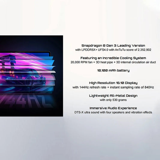 Redmagic Gaming Tablet 10.9" Snapdragon 8 Gen 3 Leading Version 10100mAh 50MP include the charger