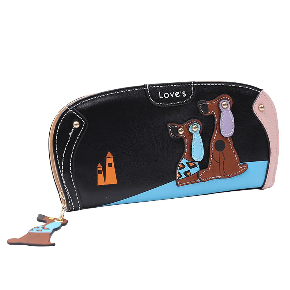 Cartoon Dog Kawaii Coin Purses Women Purse Bag Handbag Designer Wallets Famous Brand Women Wallet Zipper Hasp кошелек женский
