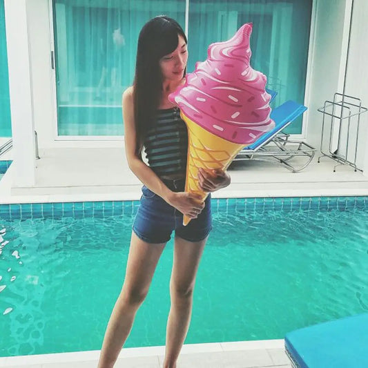 Cute Inflatable Ice Cream Swim Ring Lounger Pool Party Swimming Pool Floats for Adults Summer Outdoor Creative Pool Floats
