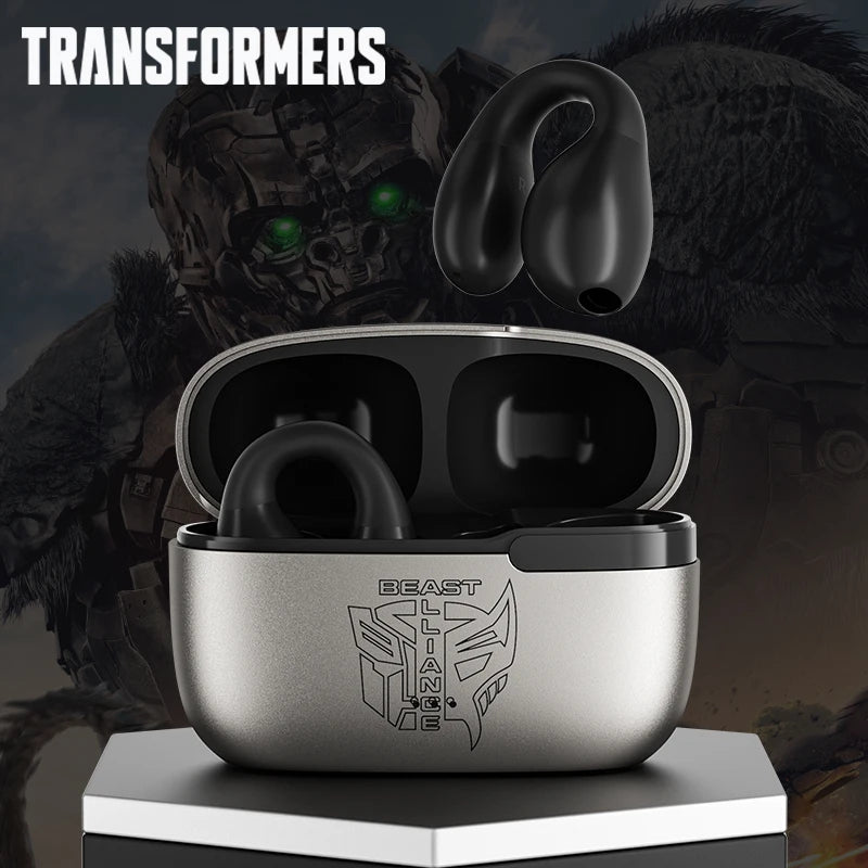Original Transformers TF-T05 Earphones Bluetooth 5.3 Ear Clip Wireless Headphones Touch Control Earbuds Gaming Long Standby