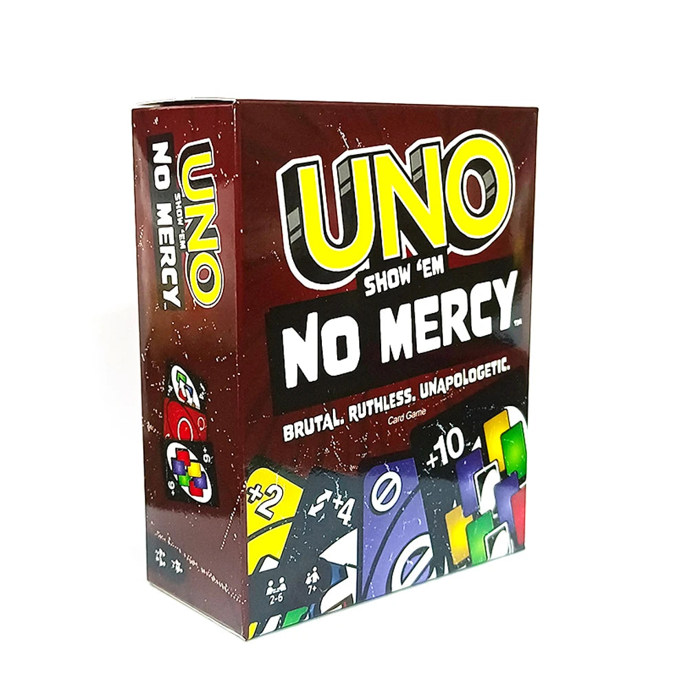 Mattel UNO FLIP! Games Family Funny Entertainment Board Game Fun Playing Cards Kids Toy Gift Box uno No Mercy Card Game Kids Toy