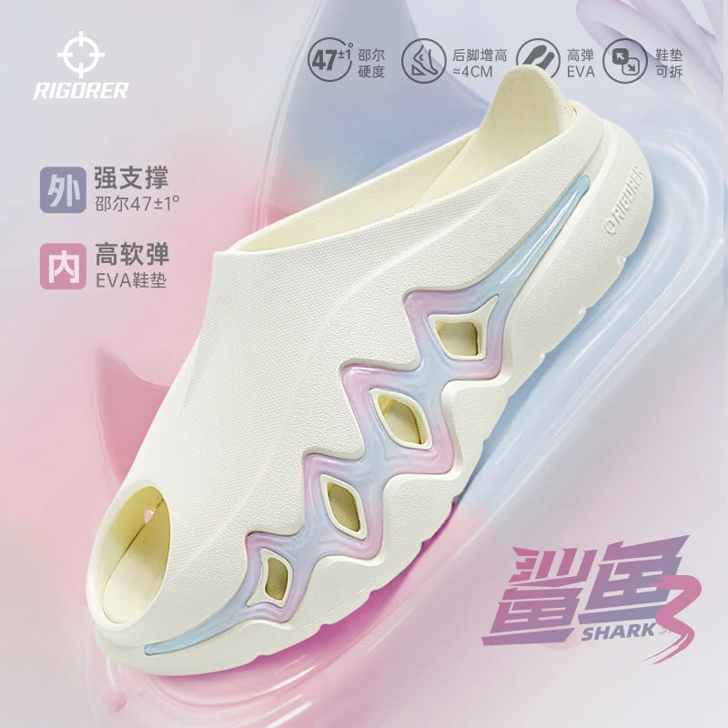 RIGORER Shark 3 Sports Slides: Post - Game Recovery, Summer Outdoor, Anti - Slip Basketball Sandals for Men & Women Z325160508