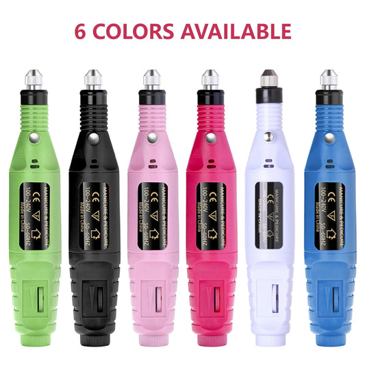 LULAA Electric Nail Drill Machine Set Pedicure Grinding Equipment Mill For Manicure Professional Strong Nail Polishing Tool