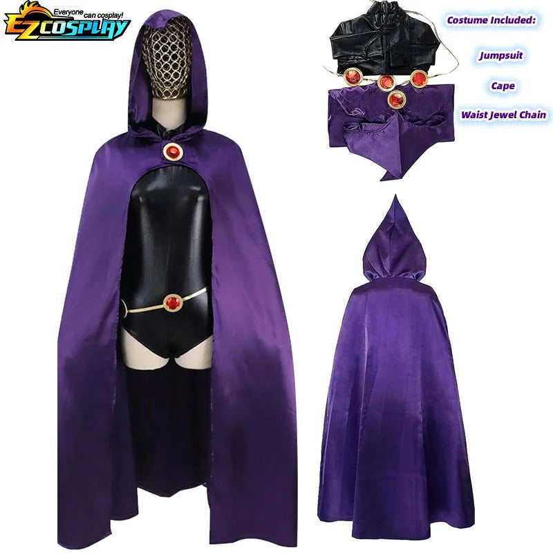 EtherealBe Raven Teen Titans Cosplay Costume Set