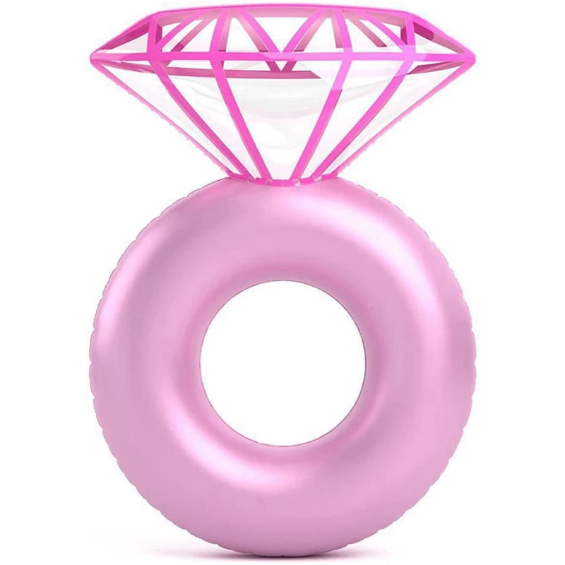 Inflatable Floating Swimming Pool float Diamond Swim ring Pool Mat Floats Tube for Valentine or Wedding Bachelorette Party