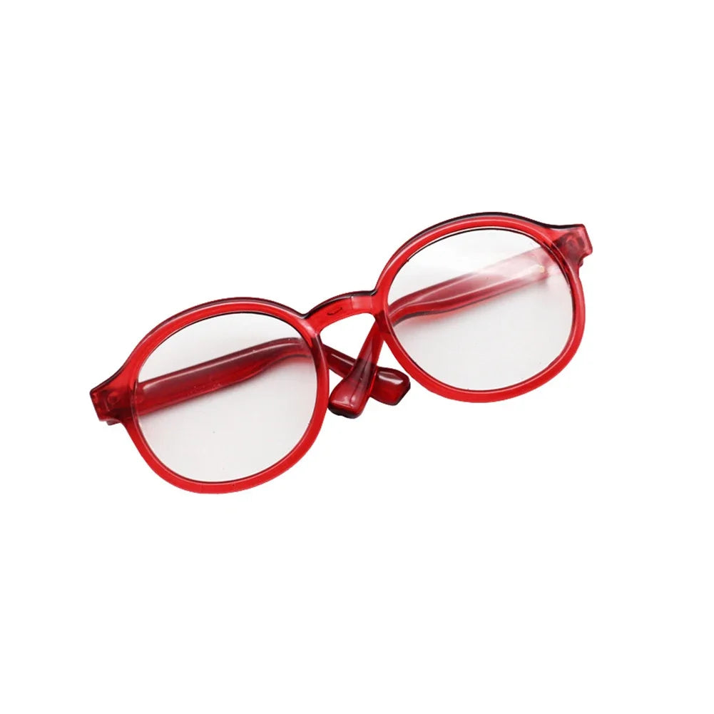 Labubu 6.5cm Transparent Plastic Glasses for 1/8 1/6 1/3 1/4 BJD for Labubu MSD Plush for EXO Doll Sunglasses