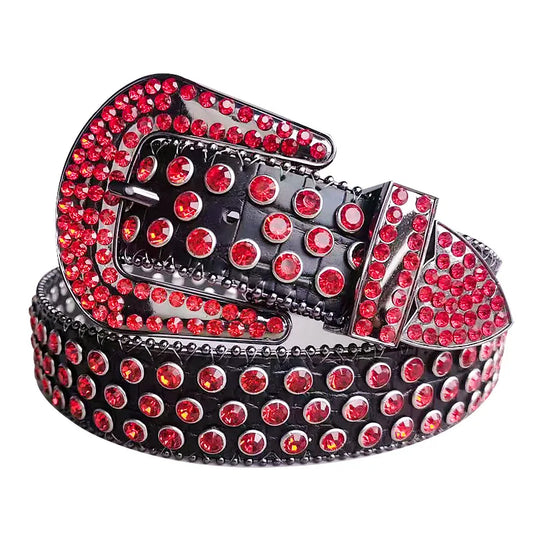 Multiple Colors Female Western Belt Diamond Belt Women's Fashion Bead Decorative Belt Punk Jeans Belt 135cm