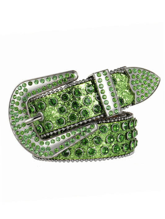 Decorative Women's Belt BB Simon Diamond Fashion Western Belt Full Diamond Embedding PU Wide Crystal Diamond Be