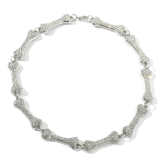 Aesthetic Ins Wind Shiny Rhinestone Clavicle Necklace Women Choker Gothic Punk Jewelry Hip Hop Bone Collar Necklaces Gifts