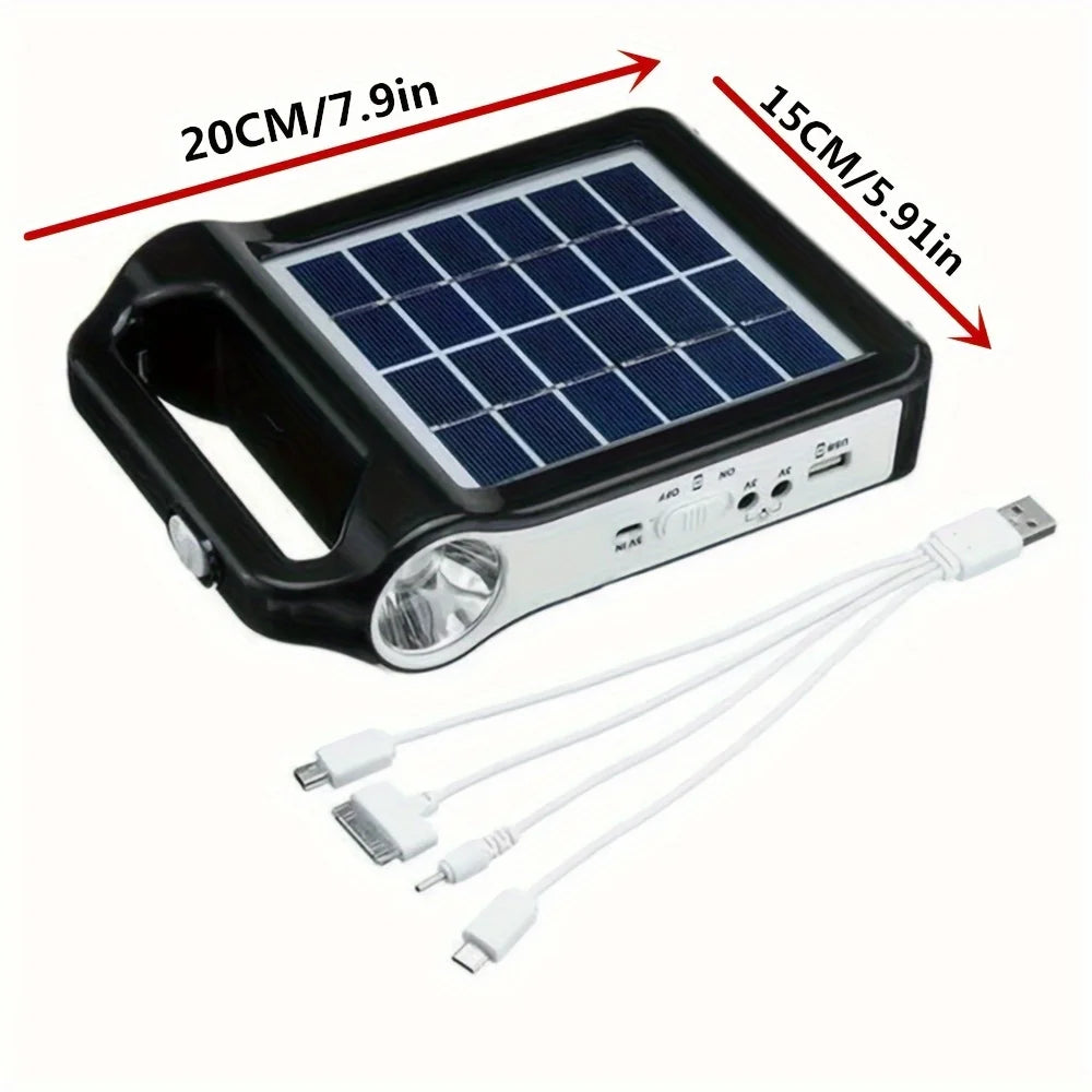 Portable Solar Generator | USB Charger, Lamp & Rechargeable | Home Energy Kit