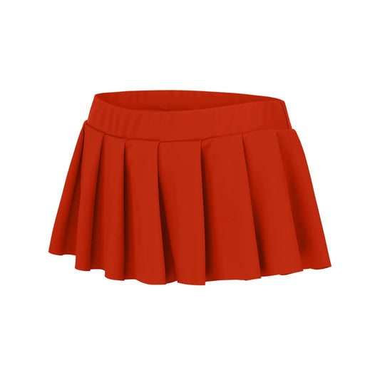 Summer Women's Sexy Mini Skirt Solid Color Entertainment Golf Yoga Sport Clubwear Low Waist Skorts Pleated Ultra Short Skirts