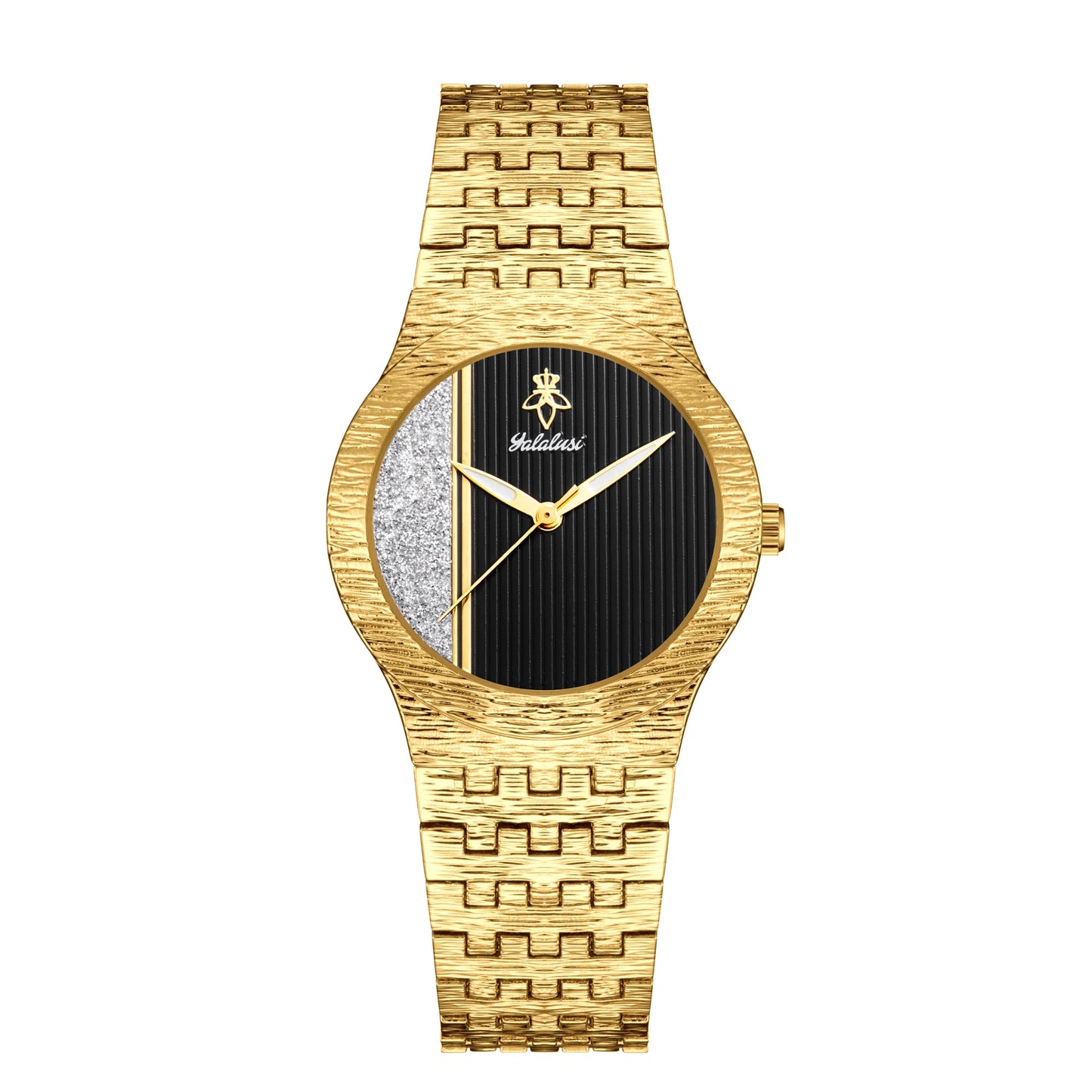 YaLaLuSi Brand 2024 Hot New Women's Watches Business Golden Sculpted Luxury Luxury Box Watch Remover Ion Gold Plating
