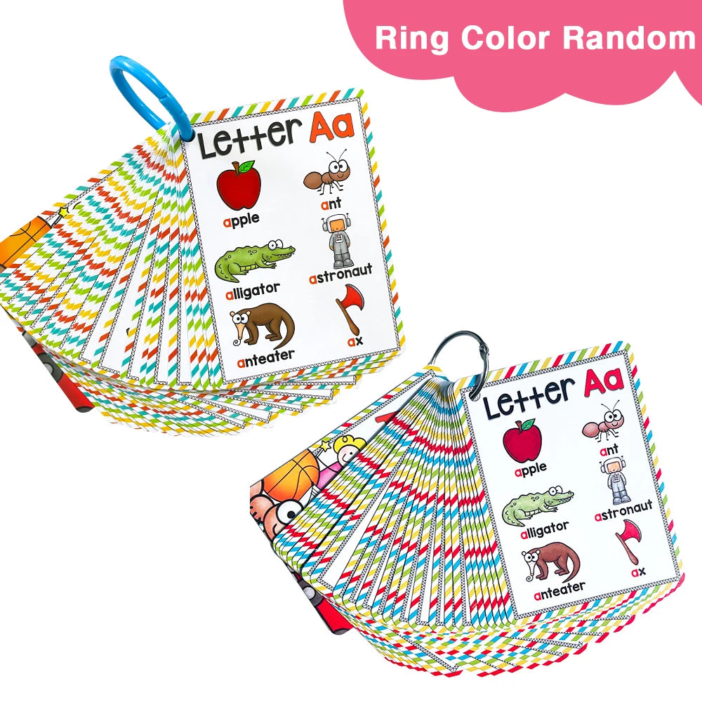 Alphabet 26 Letters 156 Phonics Words English Flash Cards Early Development Educational Toys Children Kids Montessori Learning T